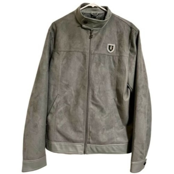 A COLLEZIONI MEN'S SUEDE GRAY JACKET SIZE XL - Picture 1 of 7
